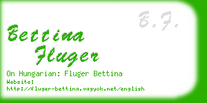 bettina fluger business card